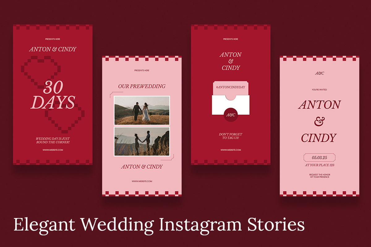 Elegant Wedding Invitation Instagram, a Social Media Template by Attype (Photo 4 of 4)