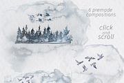 Watercolor The Call Of the Forest, an Animal Illustration by ArtCreationsDesign (Thumbnail 3 of 6)