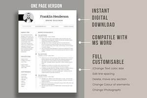 Creative Resume CV For Designer