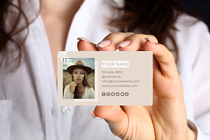 Beige Business Card Template