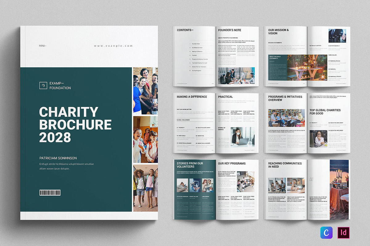 Charity Brochure Template, a Brochure Template by E-Type (Photo 1 of 7)