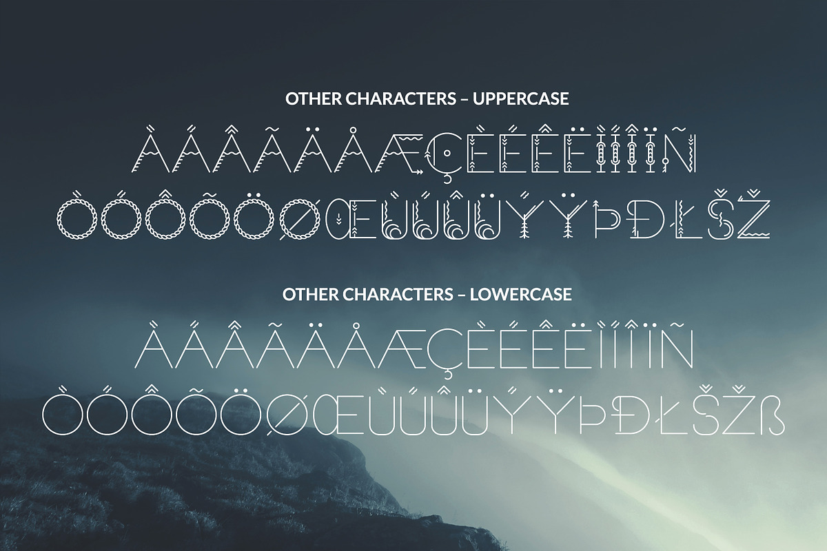 Sacred North Display Font + Extras, a Font by Jonas Stensgaard (Photo 12 of 15)