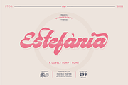 Estefania Bold Script Typeface, a Script Font by Shaltype Co (Thumbnail 1 of 9)