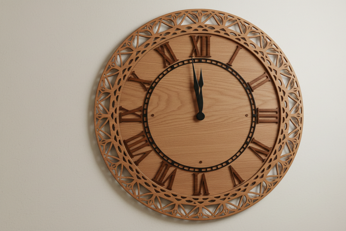 Wall Clock Laser Cut Design, an Object Graphic by Amazin_art (Photo 2 of 4)