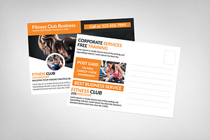 Fitness GYM Postcard Template