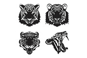 Set Of Tiger Head Vector, a Branding & Logo Template by Atlantis X Nurman Arbai (Thumbnail 2 of 2)