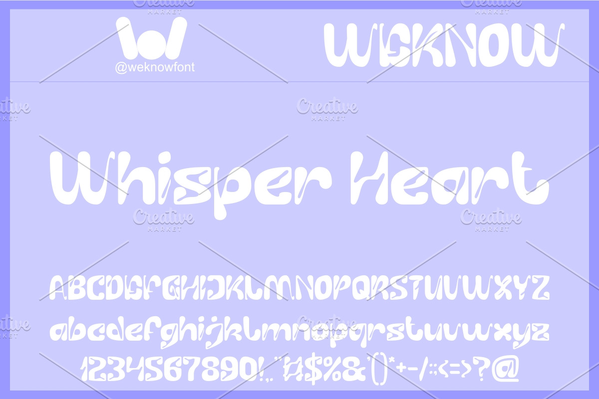 Whisper Heart font, a Handwritten Font by weknow (Photo 1 of 8)