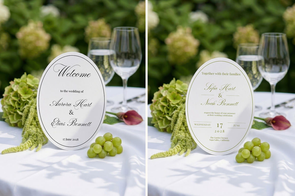 5x7 Oval Wedding Invitation Mockup, an Advertising Mockup by Serenefeeling (Photo 2 of 8)
