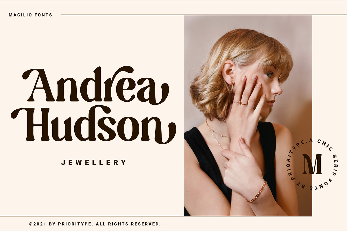 Magilio - A Chic Serif Fonts, a Serif Font by Prioritype Co (Photo 8 of 23)