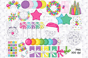 Merry And Bright Clipart, an Illustration by GlamArtZhanna (Thumbnail 3 of 4)