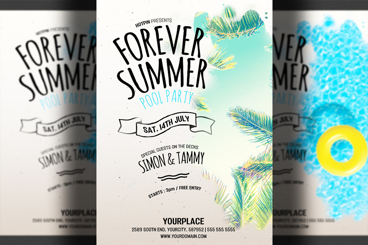 Summer Party Flyer | Psd Template, a Flyer Template by Hotpin (Photo 2 of 2)
