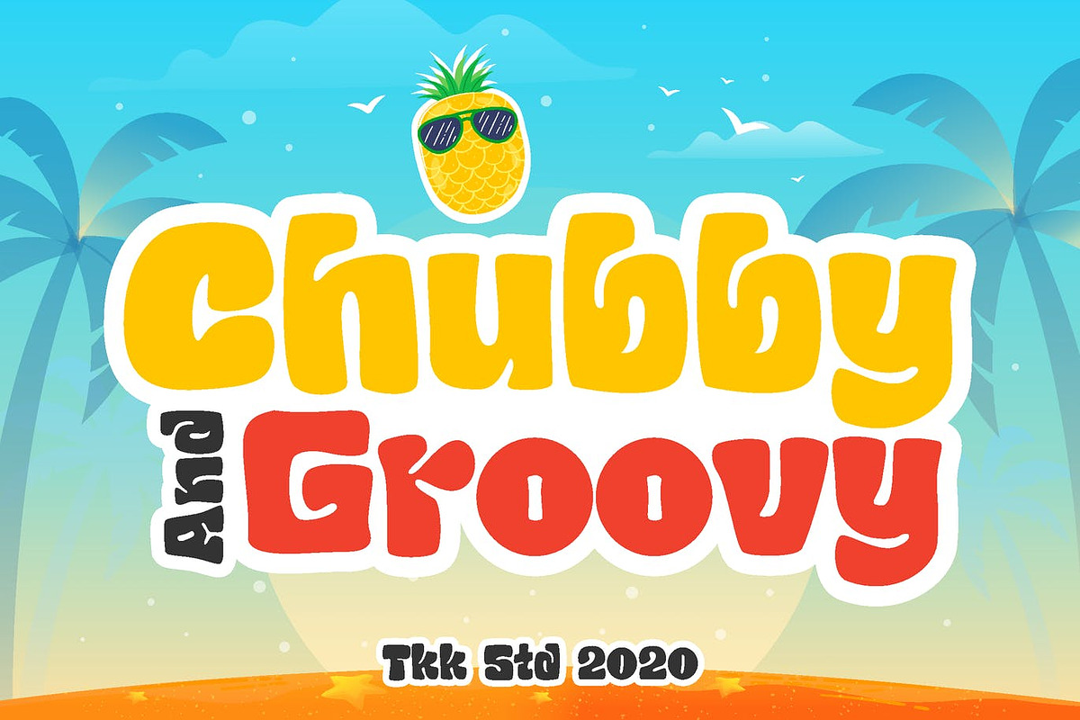 Chubby and Groovy - Retro Font, a Sans Serif Font by tokokoo (Photo 4 of 11)
