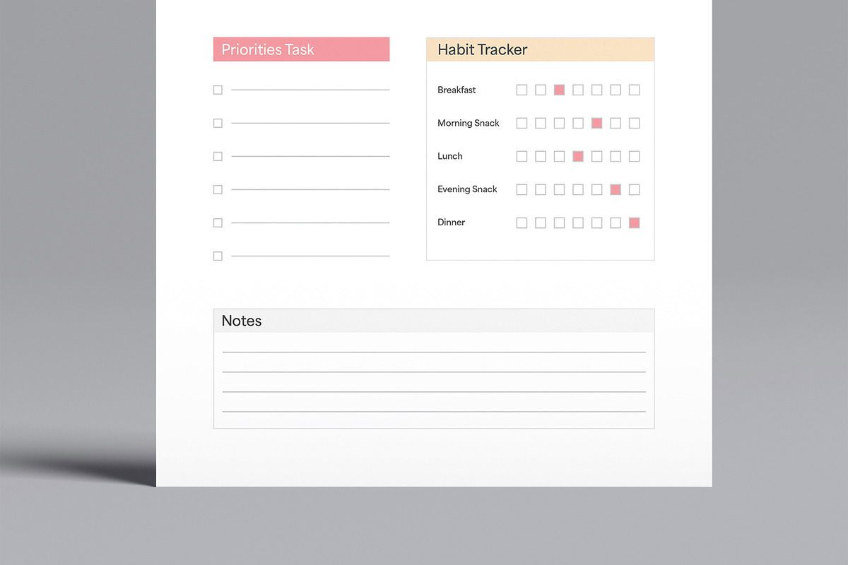 Modern Weekly Planner Template, a Stationery Template by MightyDesign (Photo 5 of 8)