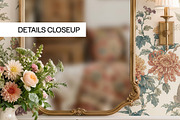 Vintage Bathroom Wallpaper Mockup, a Household Mockup by 1001 mockups (Thumbnail 4 of 15)