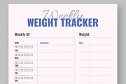 Weekly Weight Tracker for Fitness, a Stationery Template by ContestDesign (Thumbnail 2 of 3)
