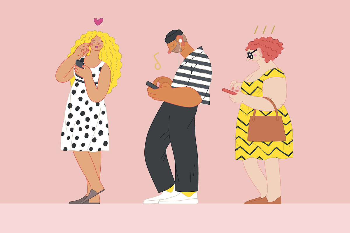 Waiting in line (vector), a Healthcare Illustration by Grivina's shop (Photo 2 of 19)