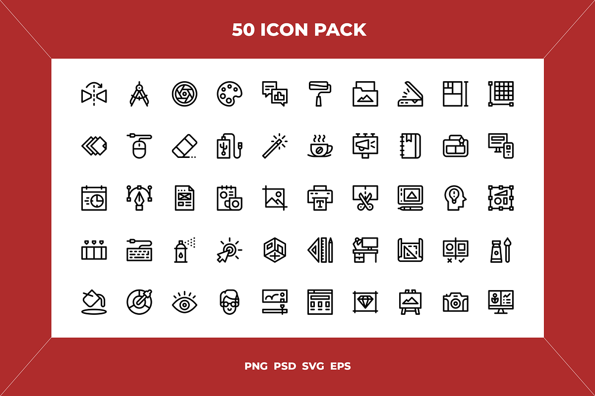 Graphic designer icons, an Outline Icon by Wencory (Photo 1 of 2)
