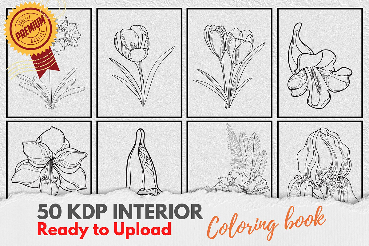 KDP Interiors, Flower Coloring Book, an Illustration by Jaboor Magics (Photo 2 of 5)
