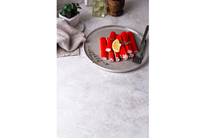 Surimi sticks from crab meat, a Food & Drink Photo by Yulia Furman