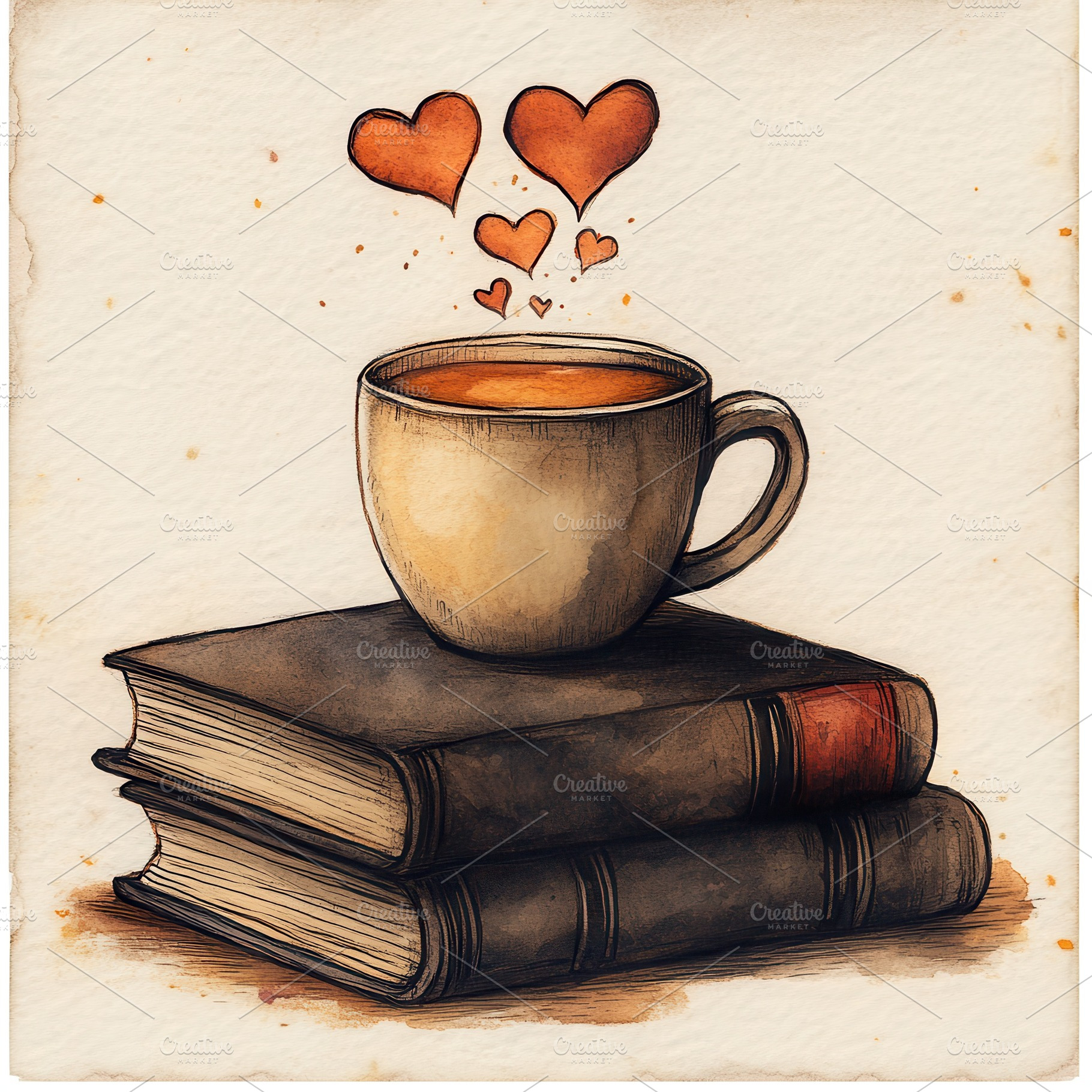 A warm cup of coffee rests on stacke, a Food & Drink Photo by Pixeness Studio