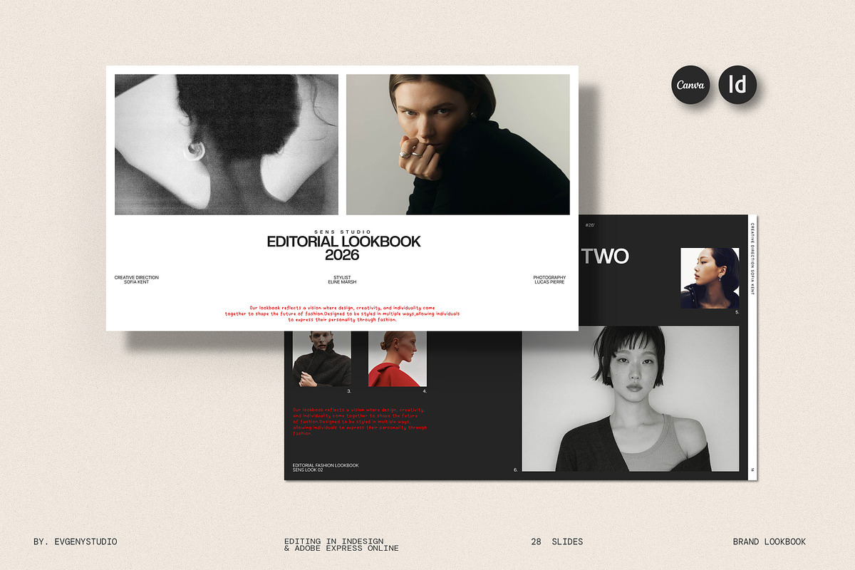 SENS | Brand Lookbook Template, a Presentation Template by evgenystudio (Photo 1 of 9)