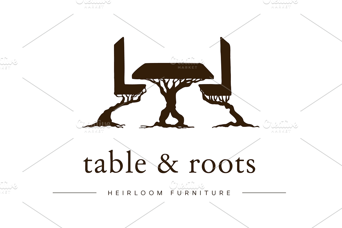 Table & Tree Roots / Furniture Logo, a Branding & Logo Template by Onyx Templates (Photo 1 of 8)
