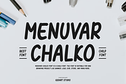 Menuvar Chalko - Chalk & Marker Font, a Sans Serif Font by Iqsiart Studio (Thumbnail 1 of 6)
