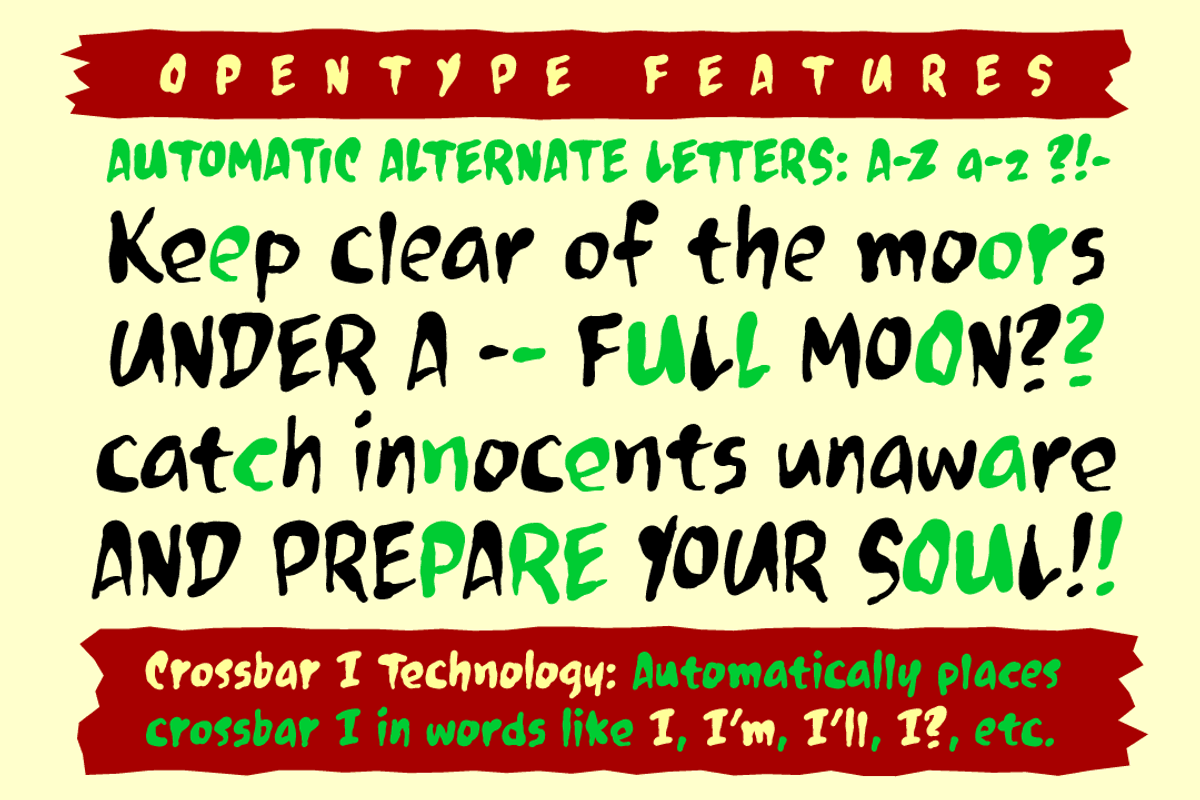 Blood Beast - a scratchy horror font, a Font by Comicraft Fonts (Photo 4 of 6)