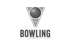 bowling ball logo emblem design icon, a Branding & Logo Template by Pyruos ID