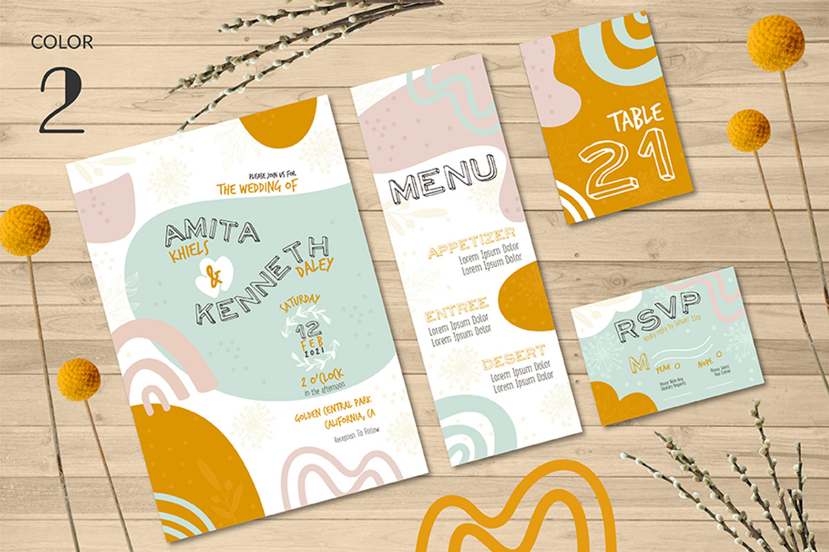 Abstract Wedding Invitation, an Invitation Template by Lyllopop (Photo 4 of 4)