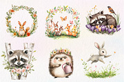 Forest Spring Woodland Animals, an Illustration by CreationArt (Thumbnail 2 of 5)