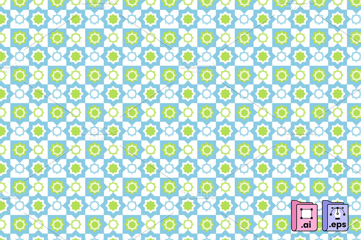 Flat Islamic Geometric Pattern, a Pattern Graphic by MISS CHATZ (Photo 2 of 3)