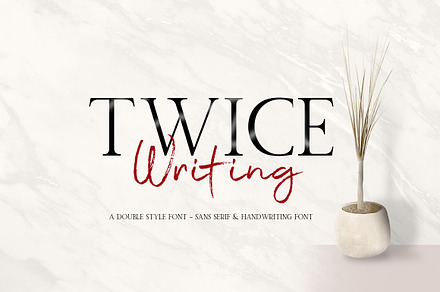 Twice Writing, a Script Font by khurasan