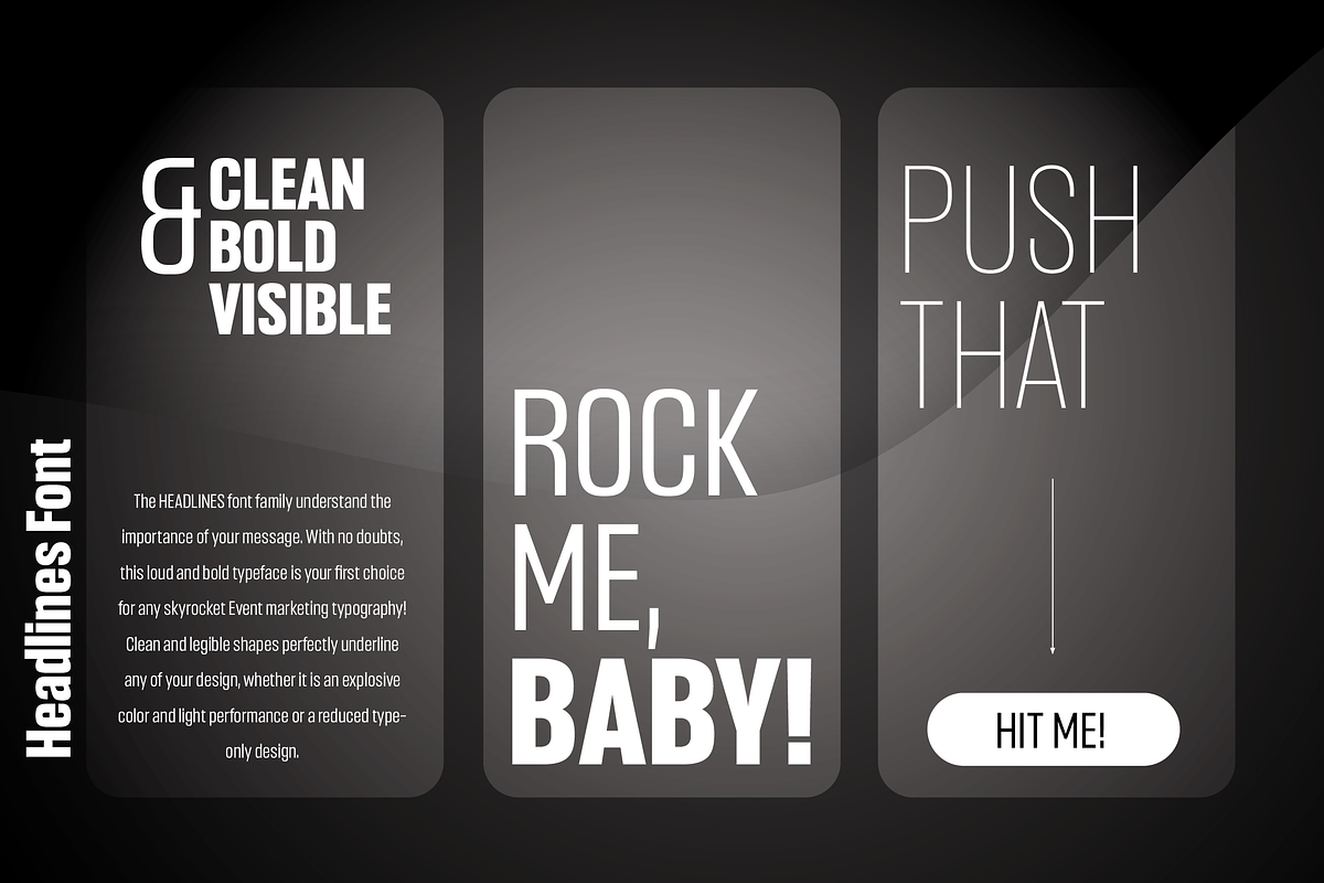 Headlines Font Family, a Sans Serif Font by TypeThis!Studio (Photo 2 of 4)