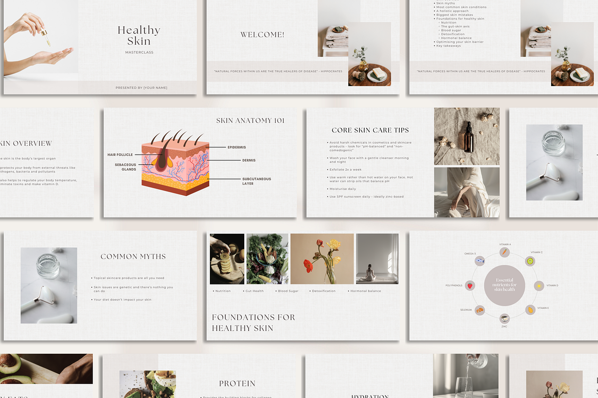 DFY Holistic Skin Webinar Canva, a Presentation Template by Naturopath Hub (Photo 5 of 9)
