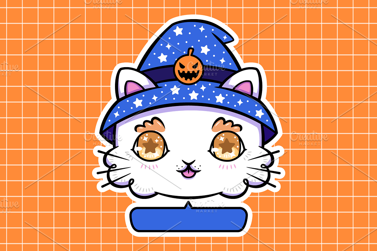 Catween - Halloween Cats Vector Set, a Decorative Illustration by Candy Horror Shop (Photo 4 of 4)