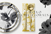 Mono Chic Abstract Floral Pattern, a Pattern Graphic by TSTUDIO (Thumbnail 1 of 14)