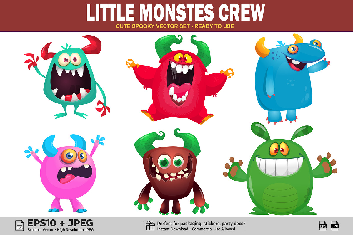Cosmic Cuddlers - 6 Cute Monsters, a Seasonal Illustration by D R A W K M A N (Photo 1 of 5)
