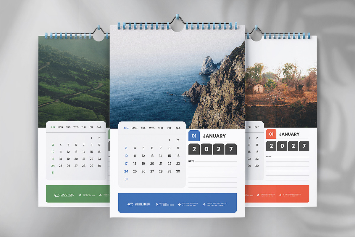 Wall calendar design template, a Stationery Template by Tanmoy Topu (Photo 1 of 4)