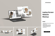 Laptop Screen Website Mockup, a Device Mockup by ZifaraDesign (Thumbnail 1 of 5)