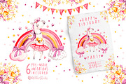 Unicorns Life. Watercolor collection, an Animal Illustration by UlitkaStudio (Thumbnail 7 of 29)