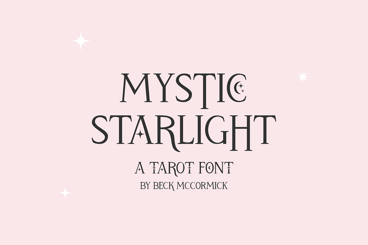 Mystic Starlight - Tarot Font, a Serif Font by Beck McCormick (Photo 1 of 10)
