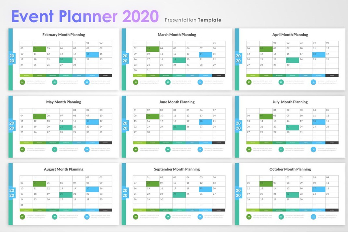 Events Planner 2020 Template, a Presentation Template by GraphicBerg (Photo 3 of 4)