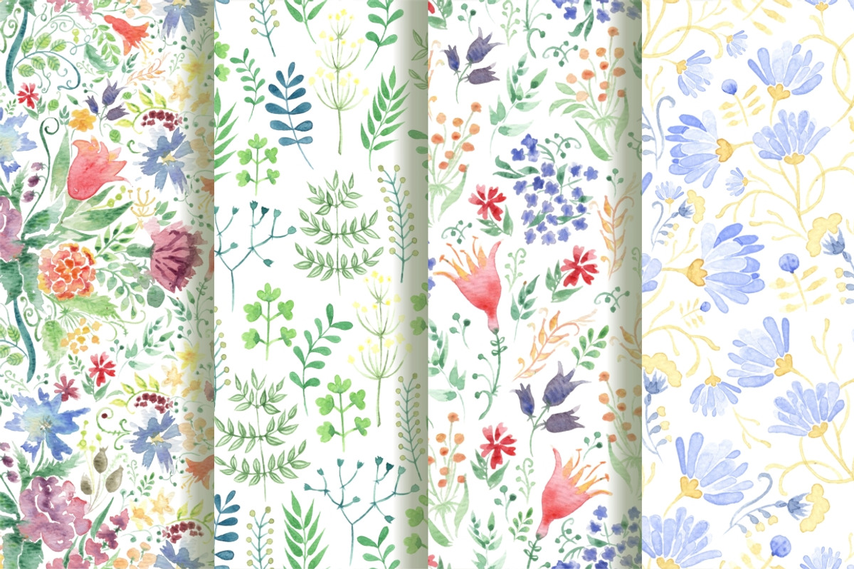 Watercolor seamless pattern, a Pattern Graphic by NataLito (Photo 1 of 5)