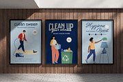 Cleaning Illustration Art Set, a Work Illustration by Creative Stall (Thumbnail 4 of 9)