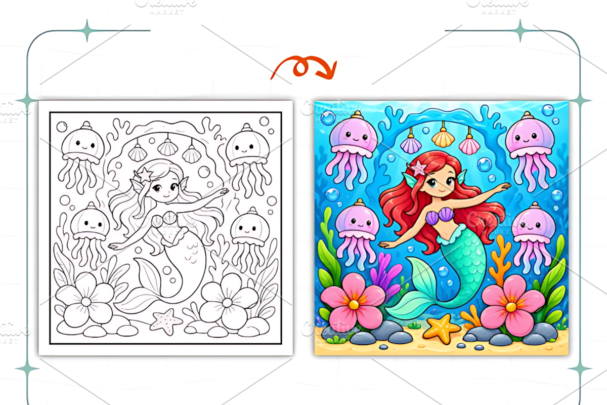 Underwater Dreams Coloring Book, a Decorative Illustration by Coco Bloom (Photo 8 of 8)