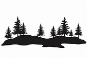 Pine Forest Silhouette Bundle, a Graphic by hafijul (Thumbnail 3 of 16)