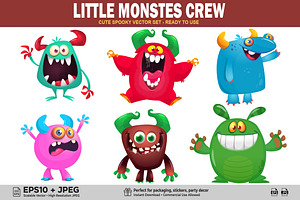 Cosmic Cuddlers - 6 Cute Monsters, a Seasonal Illustration by D R A W K M A N