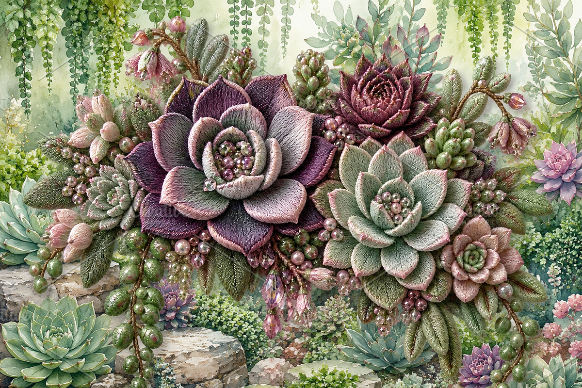 Beaded Succulents PNG, an Object Graphic by The Edit (Photo 3 of 3)