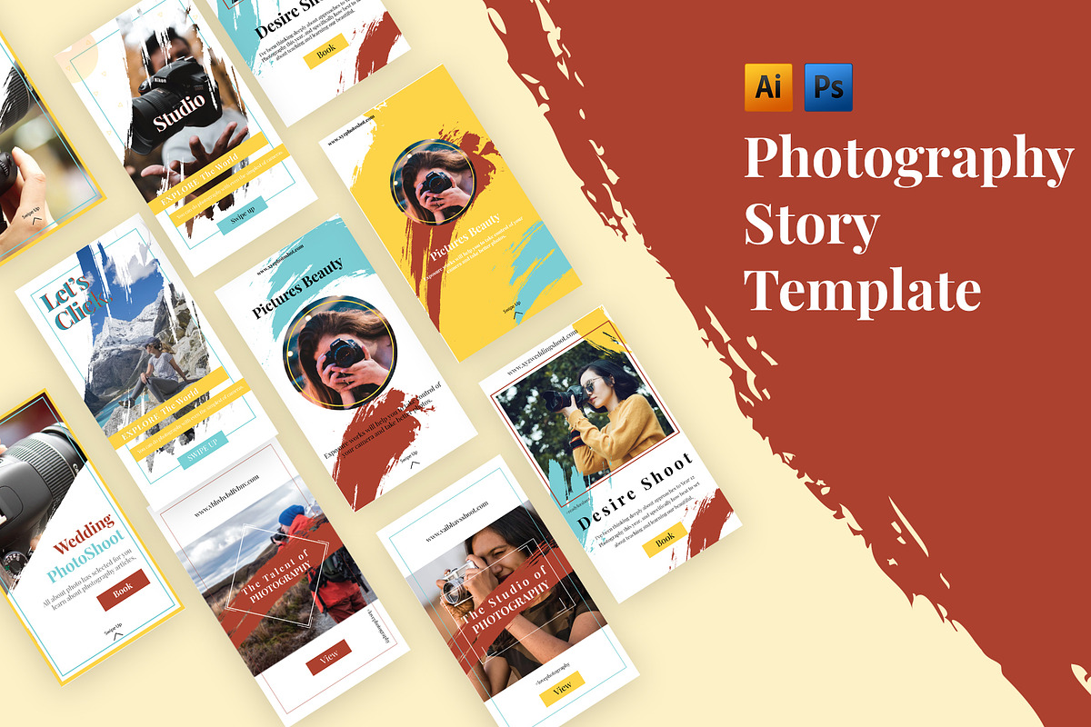 Photography Instagram Templates Kit, a Social Media Template by Mehul Munjani (Photo 1 of 7)
